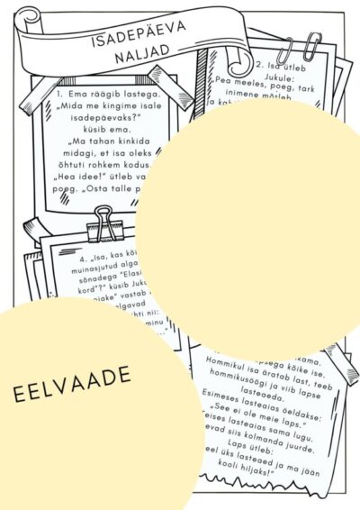 Isadepäeva naljad – tööleht A2 ja kõrgemale tasemele, vastustega