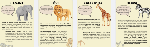 PLAKATID - savanni loomad