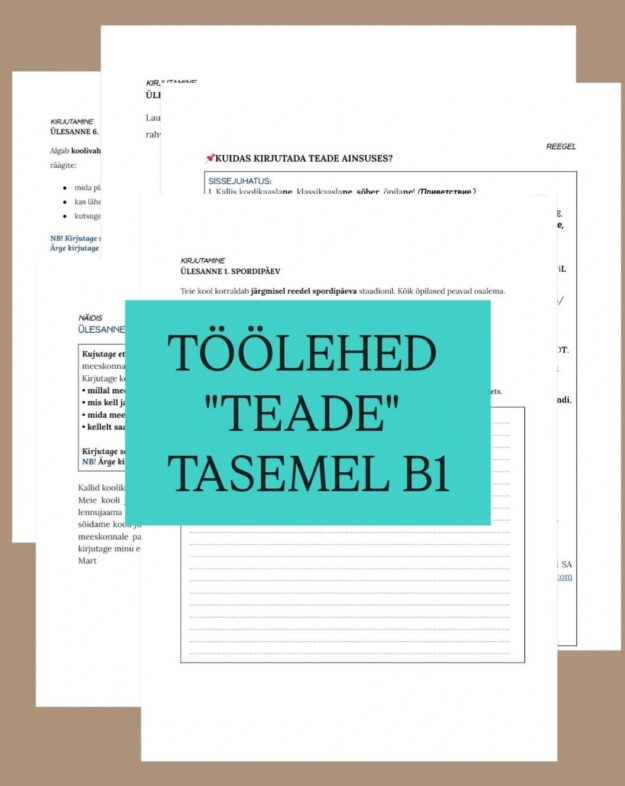 Õppevahend eesti keele B1-taseme eksamiks teemal „Teade“