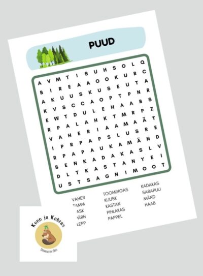 EESTI PUUD - sõnarägastik