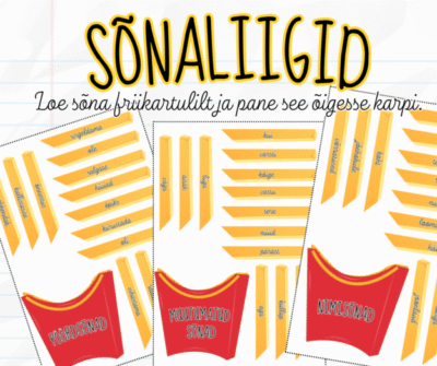 Sõnaliigid. Pane sõna õigesse karpi