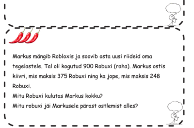 Tekstülesanded, mõtlev klassiruum