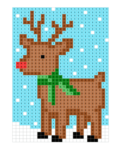 Värvi numbri järgi - põhjapõder