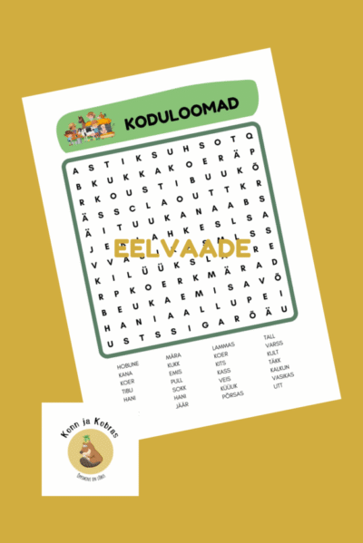 KODULOOMAD - sõnarägastik