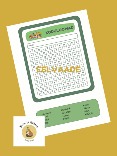 KODULOOMAD - sõnarägastik