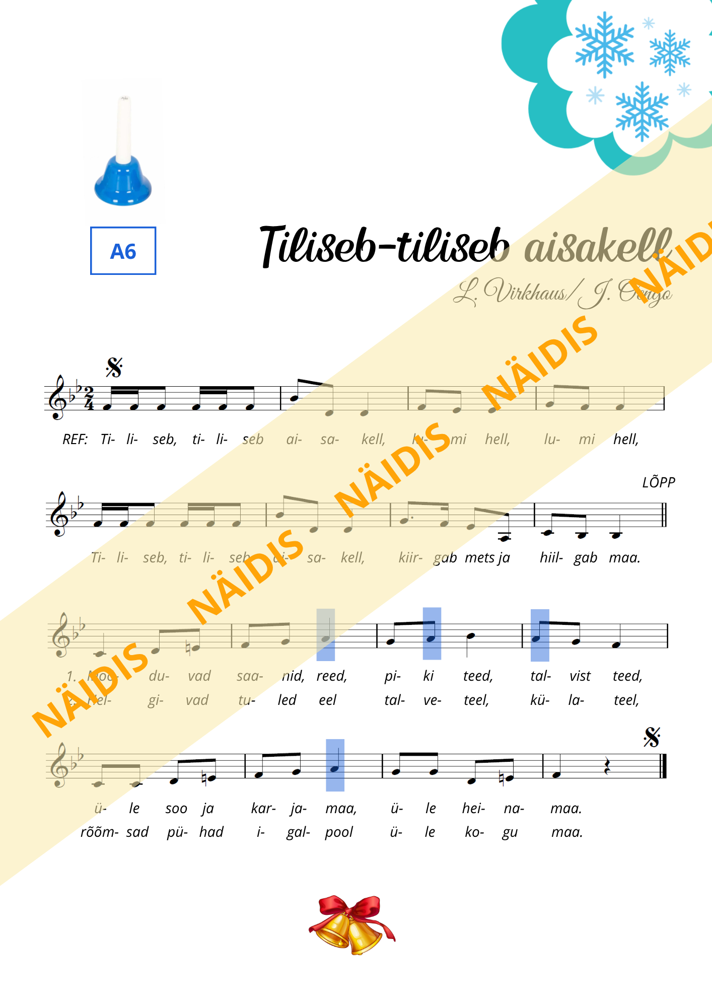 Noot käsikelladele "Tiliseb-tiliseb aisakell" - Image 10