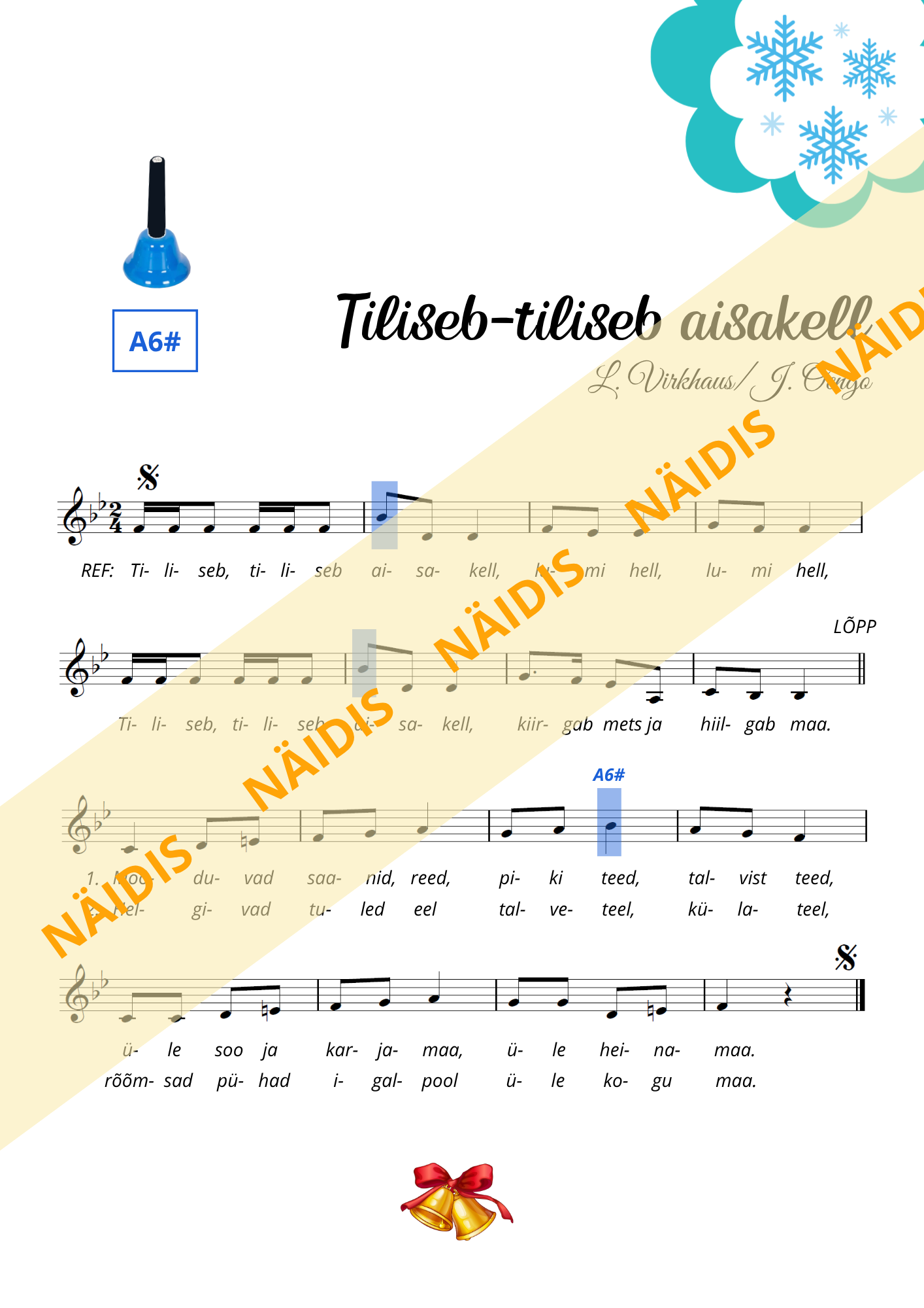 Noot käsikelladele "Tiliseb-tiliseb aisakell" - Image 11