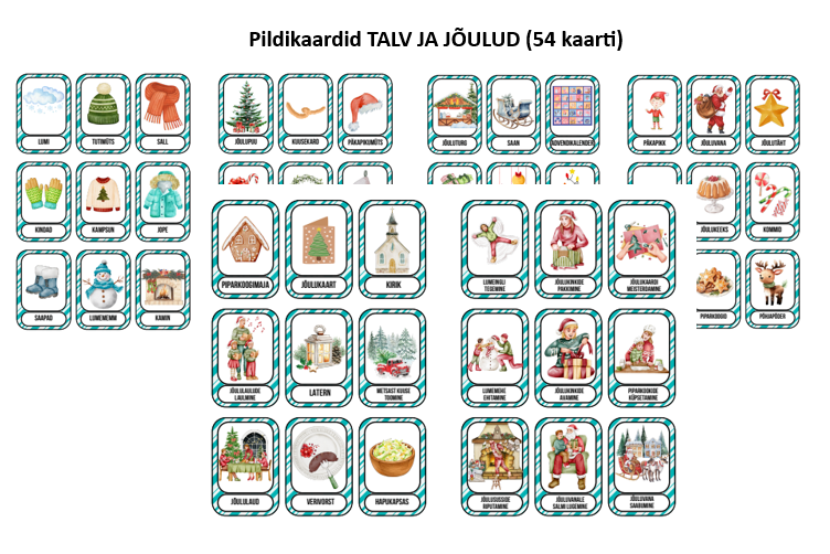 Pildikaardid TALV JA JÕULUD (54 kaarti)