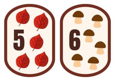 Sügise numbrikaardid 1-10ni