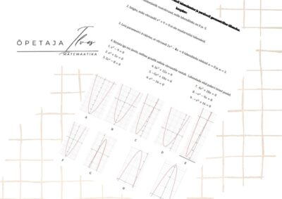 Tööleht: mittetäielik ruutvõrrand ja parabooli geomeetriline tähendus