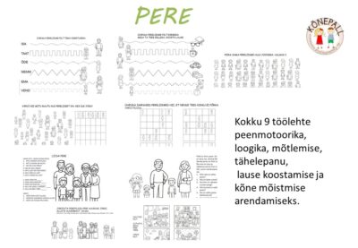 Pere (isadepäev) töölehed