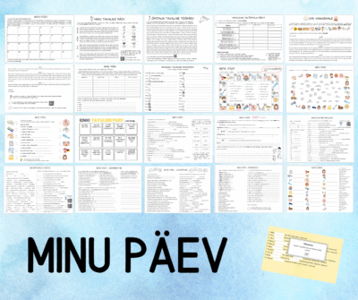 "MINU PÄEV - töölehtede komplekt (23 lk)"
