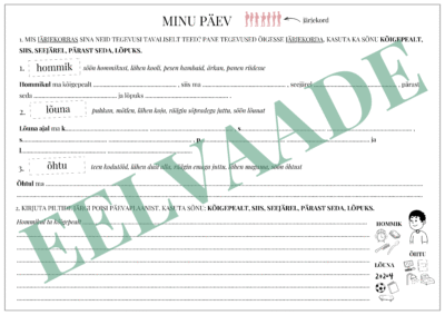 "Minu päev - tegevuste järjestamine"