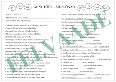 "Minu päev - sidesõnad"