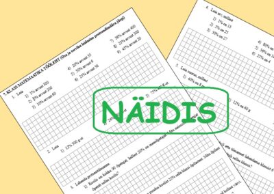 Tööleht (Osa ja terviku leidmine protsendimäära järgi)