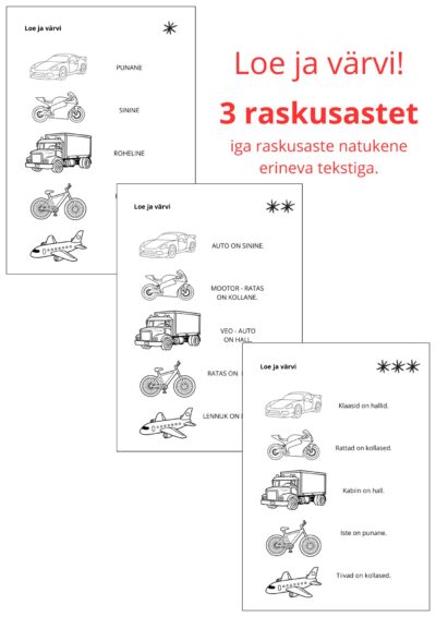 Loe ja värvi! (sõiduvahendid)