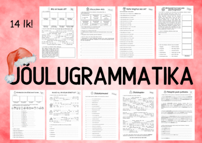 "JÕULUD - grammatikaülesannete komplekt jõuluaega (14 lk)"