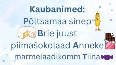 Nimede kirjutamine, slaidiettekanne.