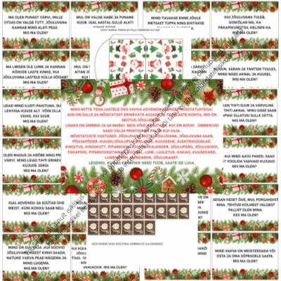 MÕISTATUSED JÕULUDE KOHTA