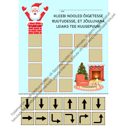 KLEEBI NOOLED ÕIGETESSE RUUTUDESSE (JÕULUD)