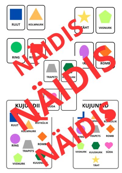 Õppekaardid ja plakatid: KUJUNDID