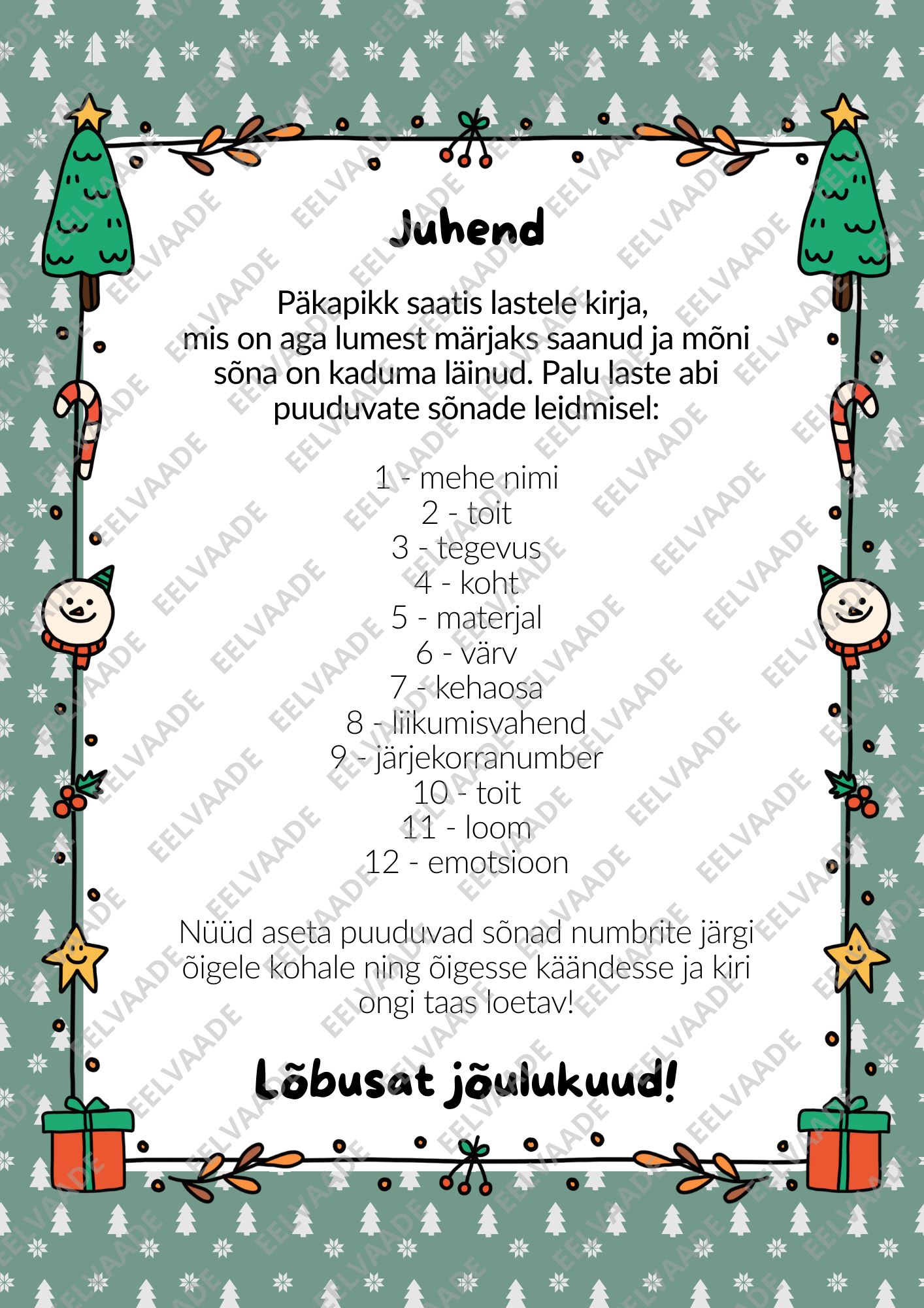 Kiri päkapikult - lõbus jõululine mäng! - Image 2