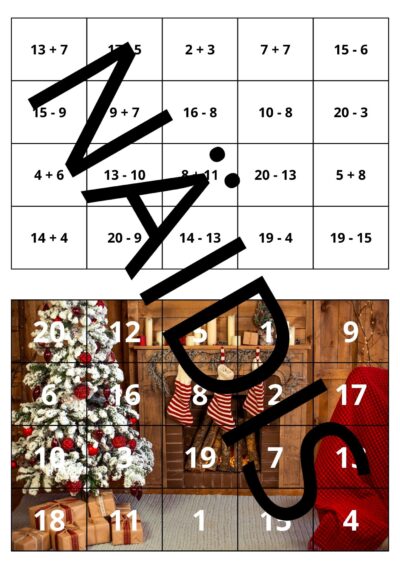 Jõulupusle 20 piires arvutamine
