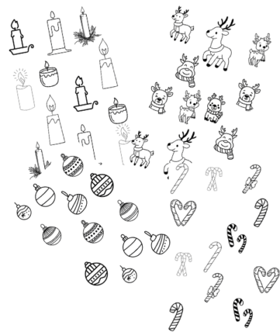 Leia ühesugused ja värvi- jõulud