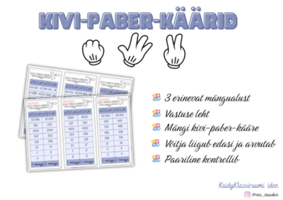 Kivi-paber-käärid: Kirjalik jagamine kahekohalise arvuga