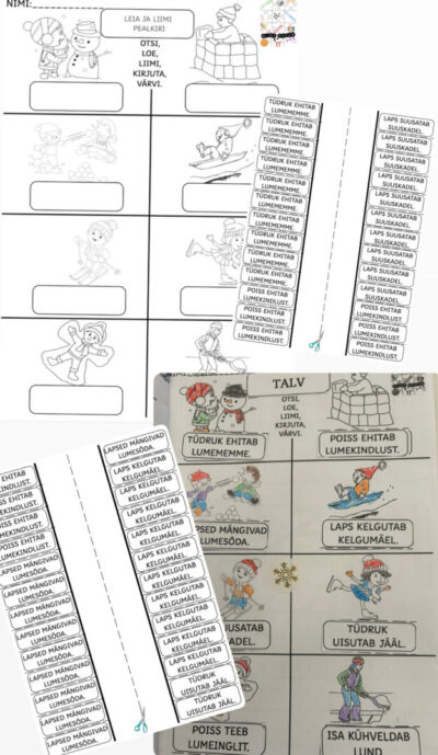 Liikumist soodustav tööleht "talv"