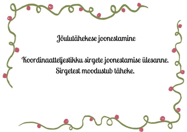 Jõulutähe joonestamine koordinaatteljestikku