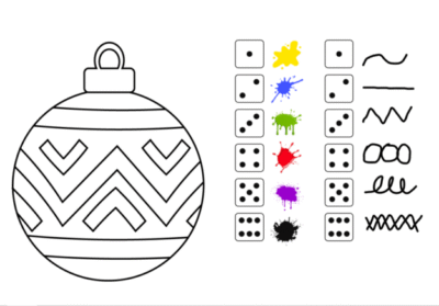 Täringute abil jõuluehte värvimine