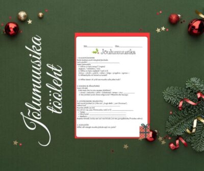 Tööleht jõulunädalasse.
