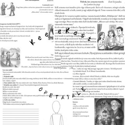 Eesti kirjanduse/eesti keele töölehed/8 tundi; 3.-5.klass