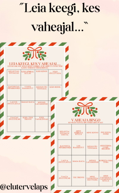 "Leia keegi, kes talvevaheajal...", "Talvevaheajal"