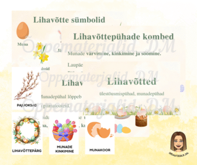 Lihavõtted (esitlus+sõnavarakaardid)