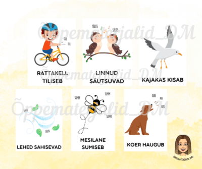 Helid ja hääled looduses (sõnavarakaardid)