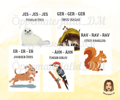 Häälduskaardid II osa "Loomad"