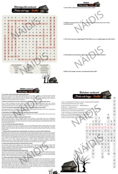 "Tõde või tegu-Stella", materjalid abiks raamatu käsitlemisel eesti keele ja kirjanduse tunnis