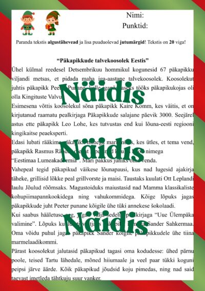 Nimed, nimetused, pealkirjad. Teadmiste kontroll.