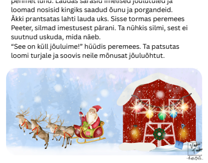 "Jõuluime talus" - lugemispala ja ülesanded tööks tekstiga (2.-3. klass) - Image 2