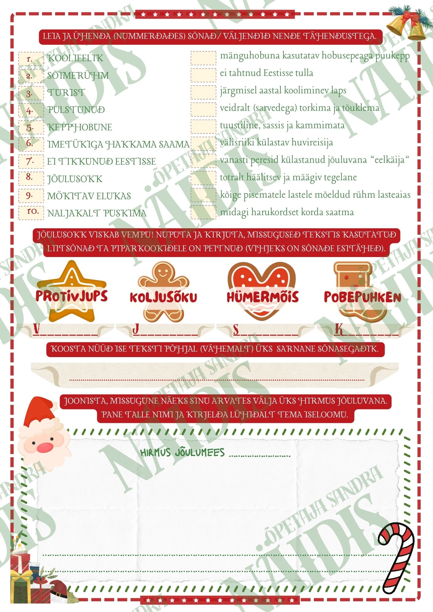 “ISSID TEEVAD JÕULUVANALE ÜKS NULL” (T. LAAN) FUNKTSIONAALSET LUGEMISOSKUST ARENDAV LUGEMISTEST-TÖÖLEHT - Image 2