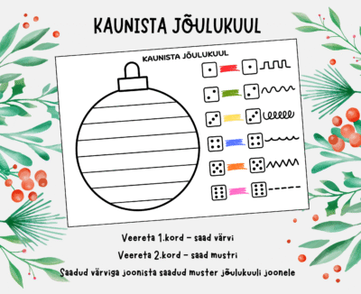 Kaunista jõulukuul - peenmotoorika