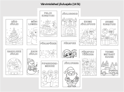 Värvimislehed jõuluajaks (14 lk)