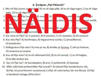 Lugemiskontroll "Pipi Pikksukk"