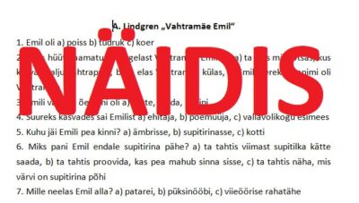 Lugemiskontroll "Vahtramäe Emil"