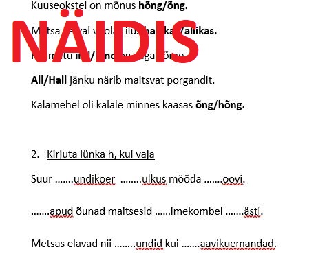 H-täht sõna alguses