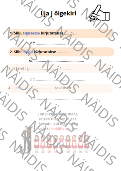 Reeglileht I ja J õigekiri