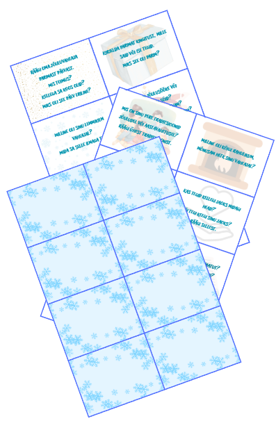 Vestluskaardid- meenutusi jõuluvaheajast