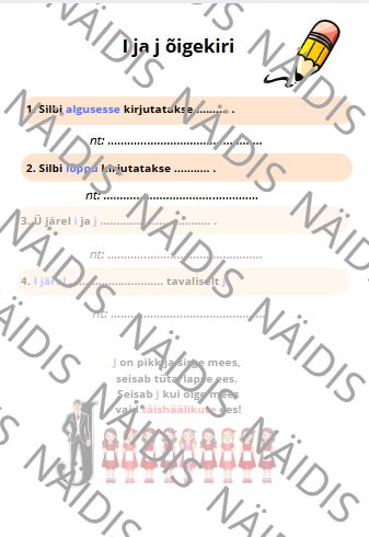 Reeglileht I ja J õigekiri